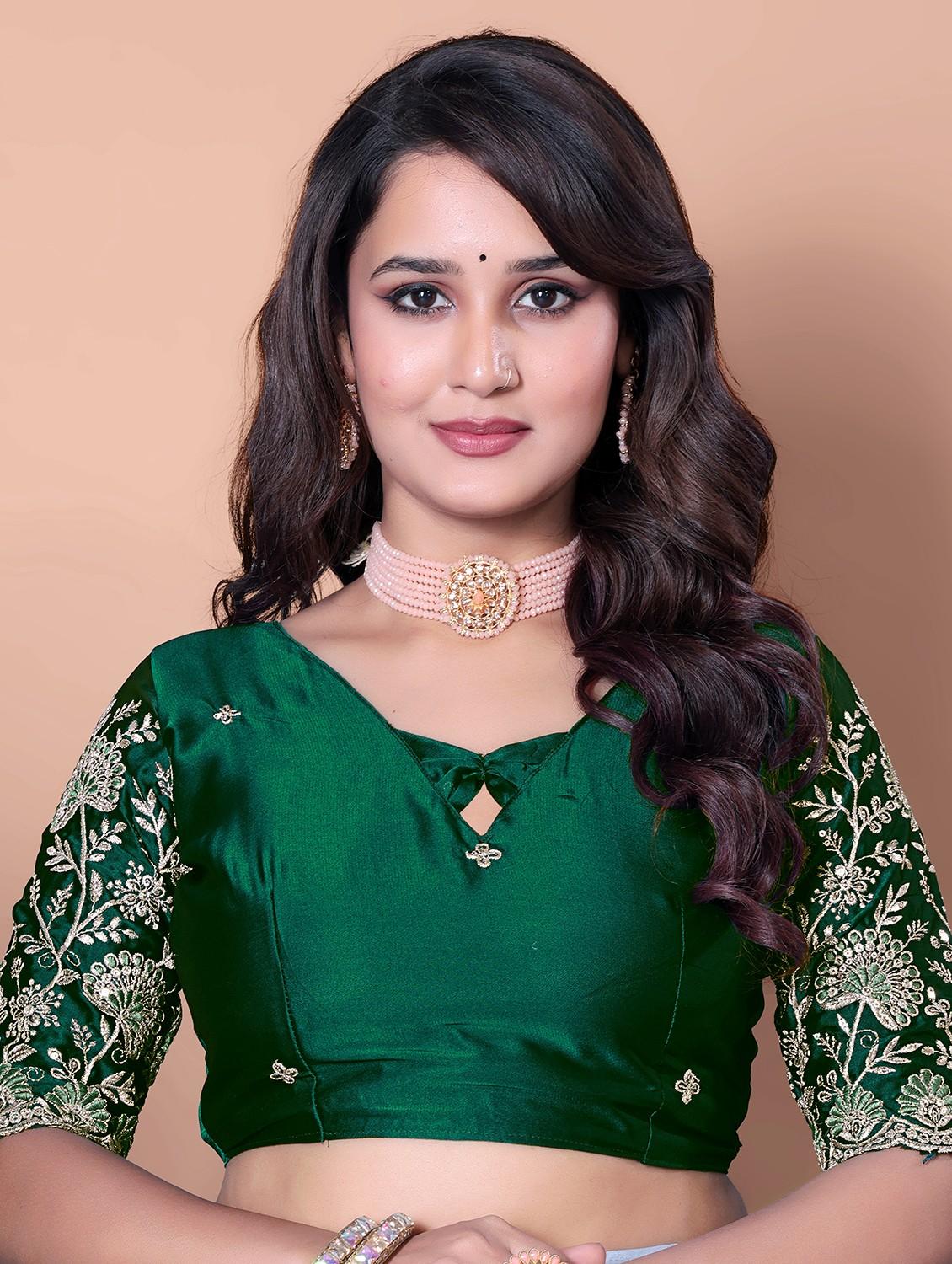 women checkered casual wear saree with blouse - 21962464 - Standard Image - 4