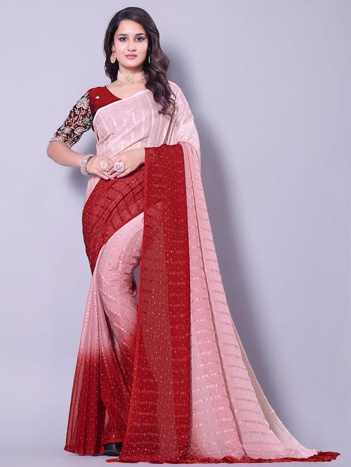women ombre printed saree with blouse - 21962465 - Standard Image - 0