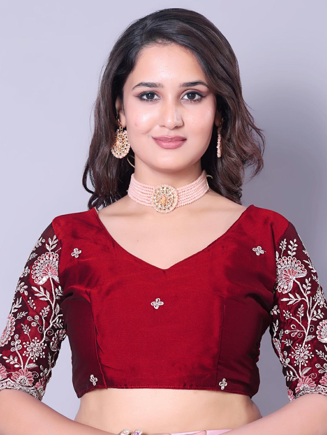 women checkered casual wear saree with blouse - 21962480 - Standard Image - 4
