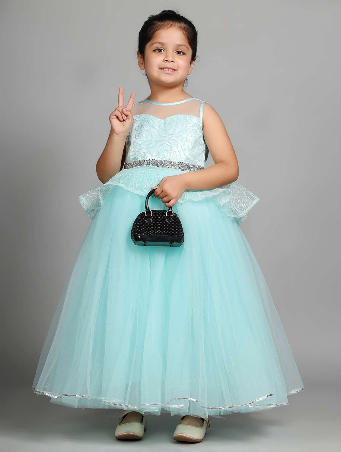 girls embellished sleeveless fit & flare dress - 21962519 -  Standard Image - 1