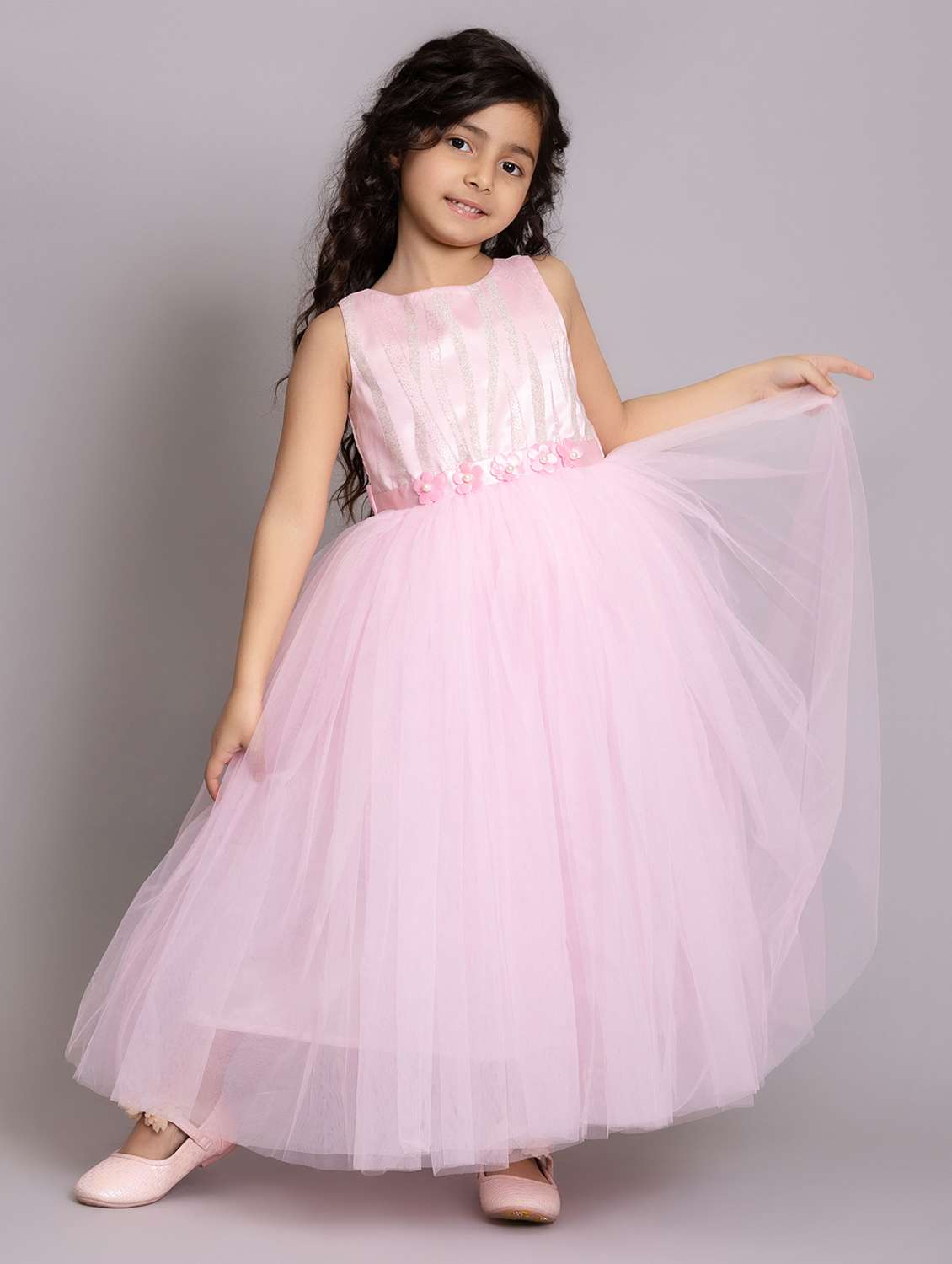 girls embellished sleeveless fit & flare dress - 21962528 -  Standard Image - 1