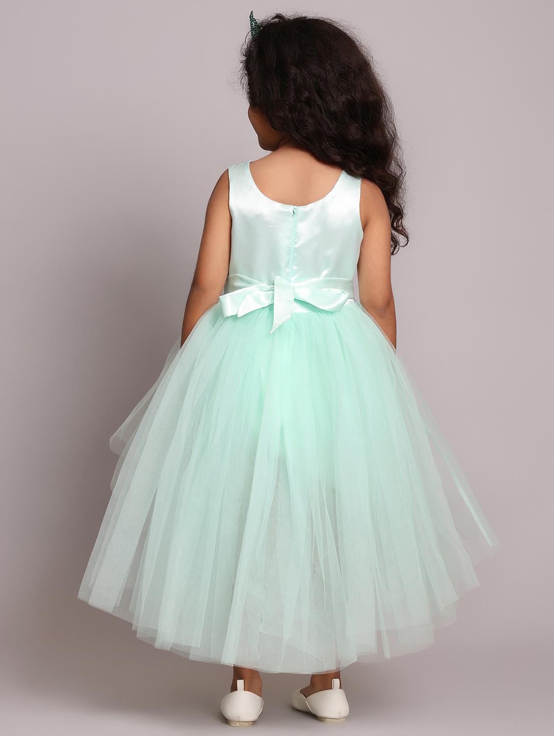 girls self designed sleeveless high low dress - 21962534 - Standard Image - 4