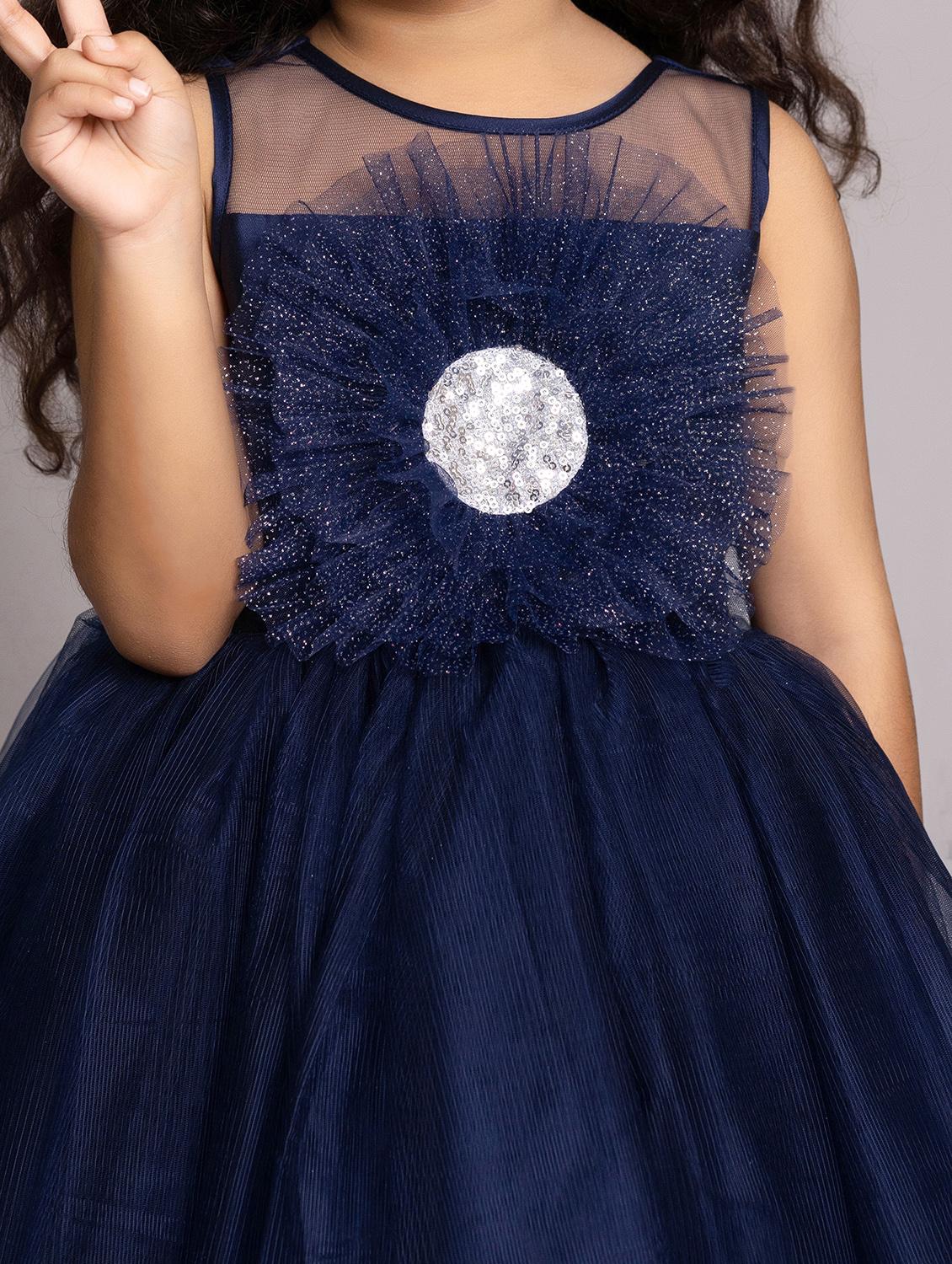 girls self designed sleeveless high low dress - 21962536 - Standard Image - 4