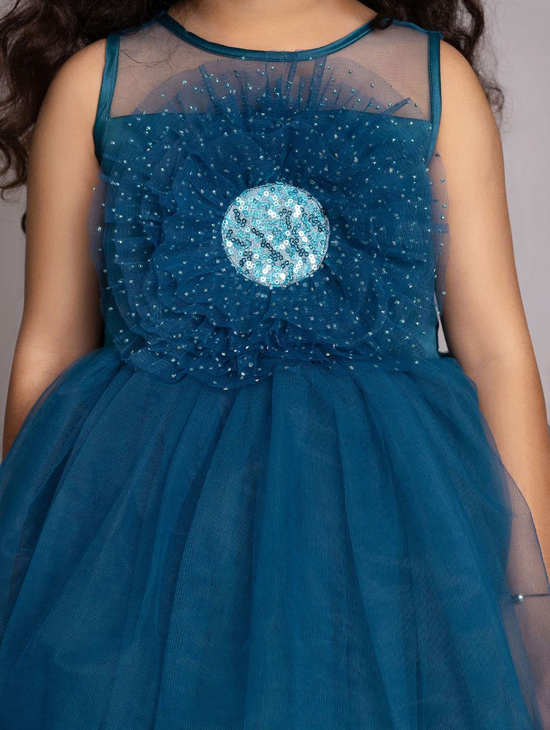 girls self designed sleeveless high low dress - 21962538 -  Standard Image - 4