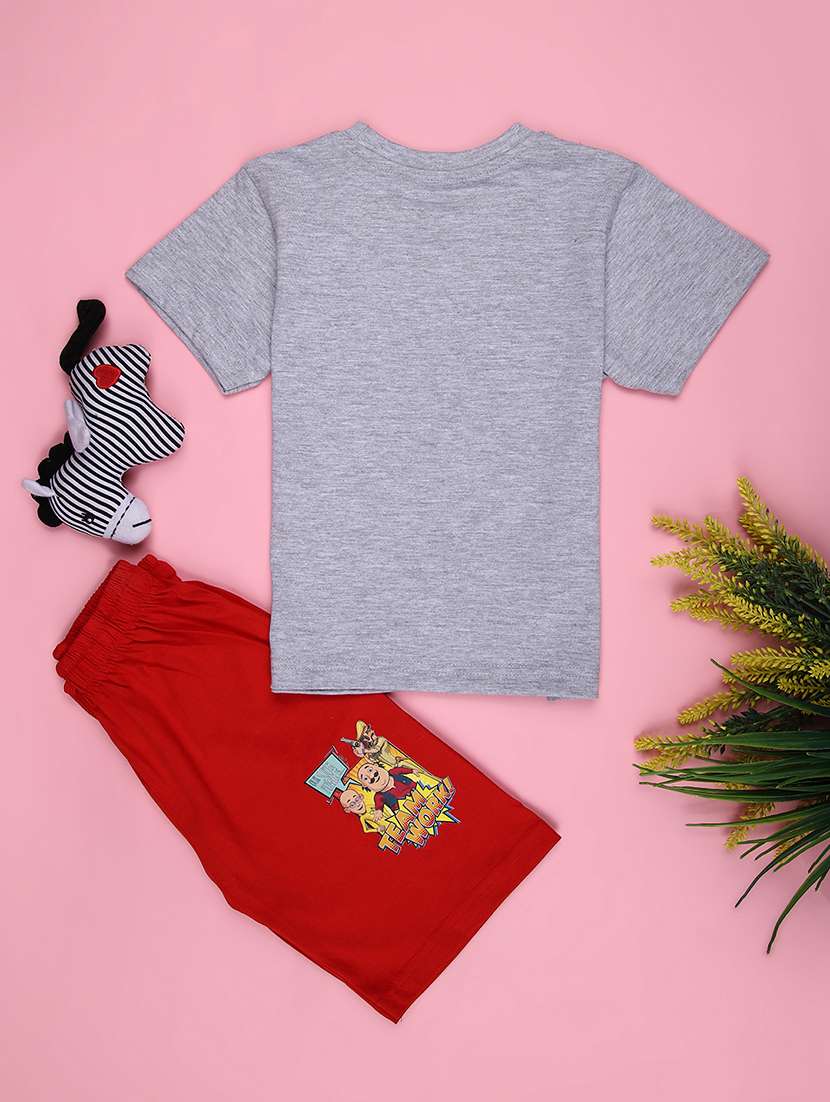 boys printed t-shirt and shorts set - 21962579 -  Standard Image - 1