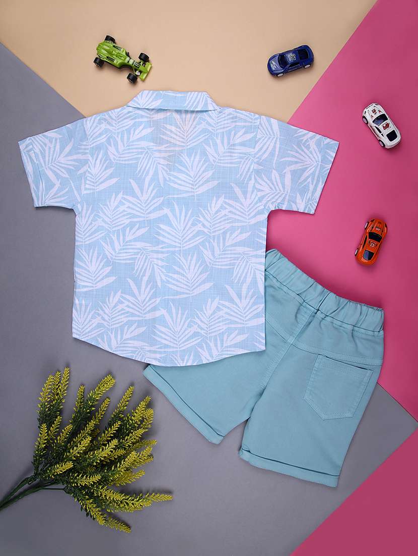 boys printed shirt and shorts set - 21962583 -  Standard Image - 1