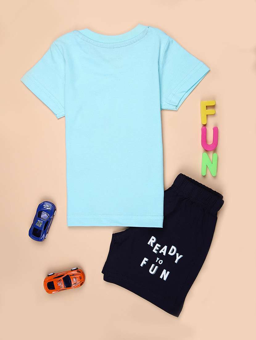 boys printed t-shirt and short set - 21962586 -  Standard Image - 1