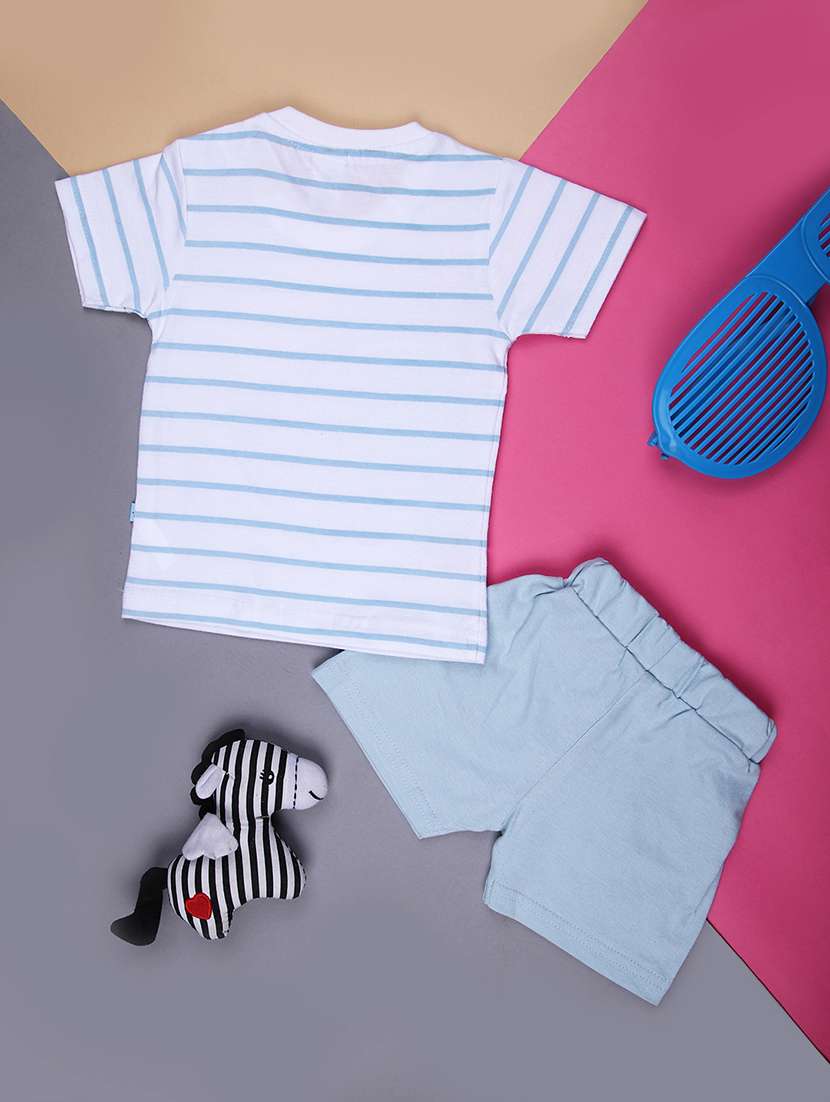 boys striped t-shirt and short set - 21962589 - Standard Image - 1