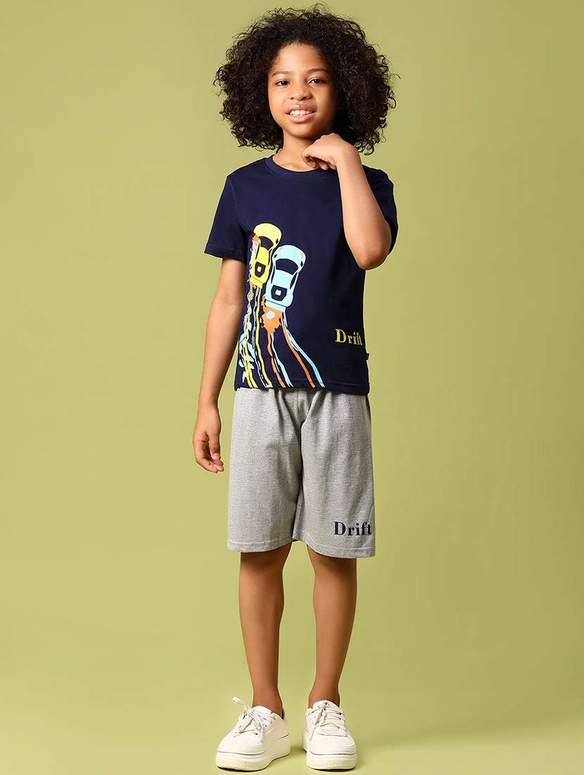 boys printed t-shirt and short set