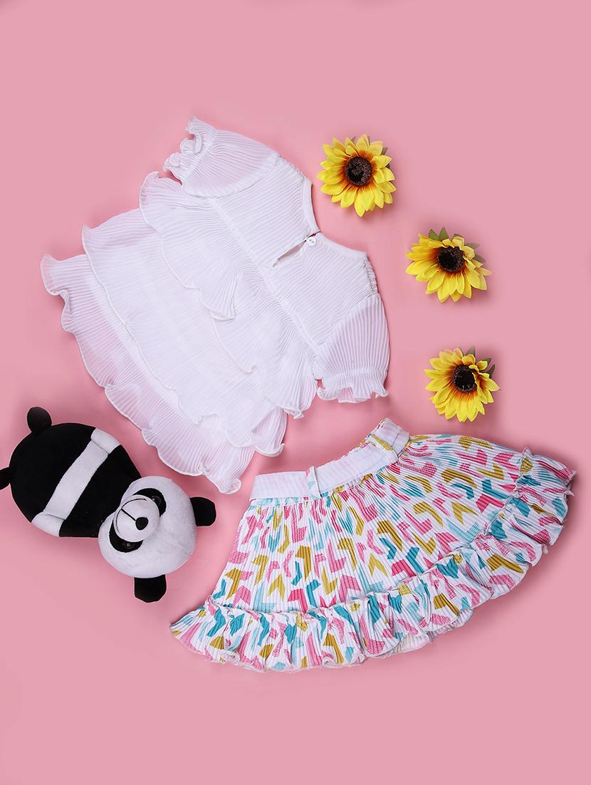 girls printed top and skirt set - 21962591 - Standard Image - 1
