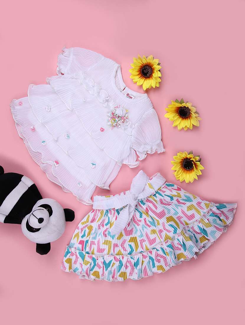 Girls Printed Top And Skirt Set - 21962591 -  Standard Image - 1