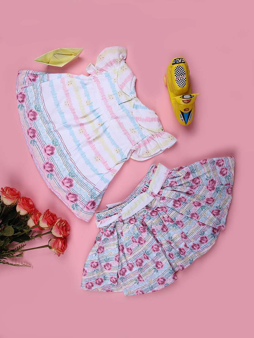 girls printed top and skirt set - 21962592 -  Standard Image - 1