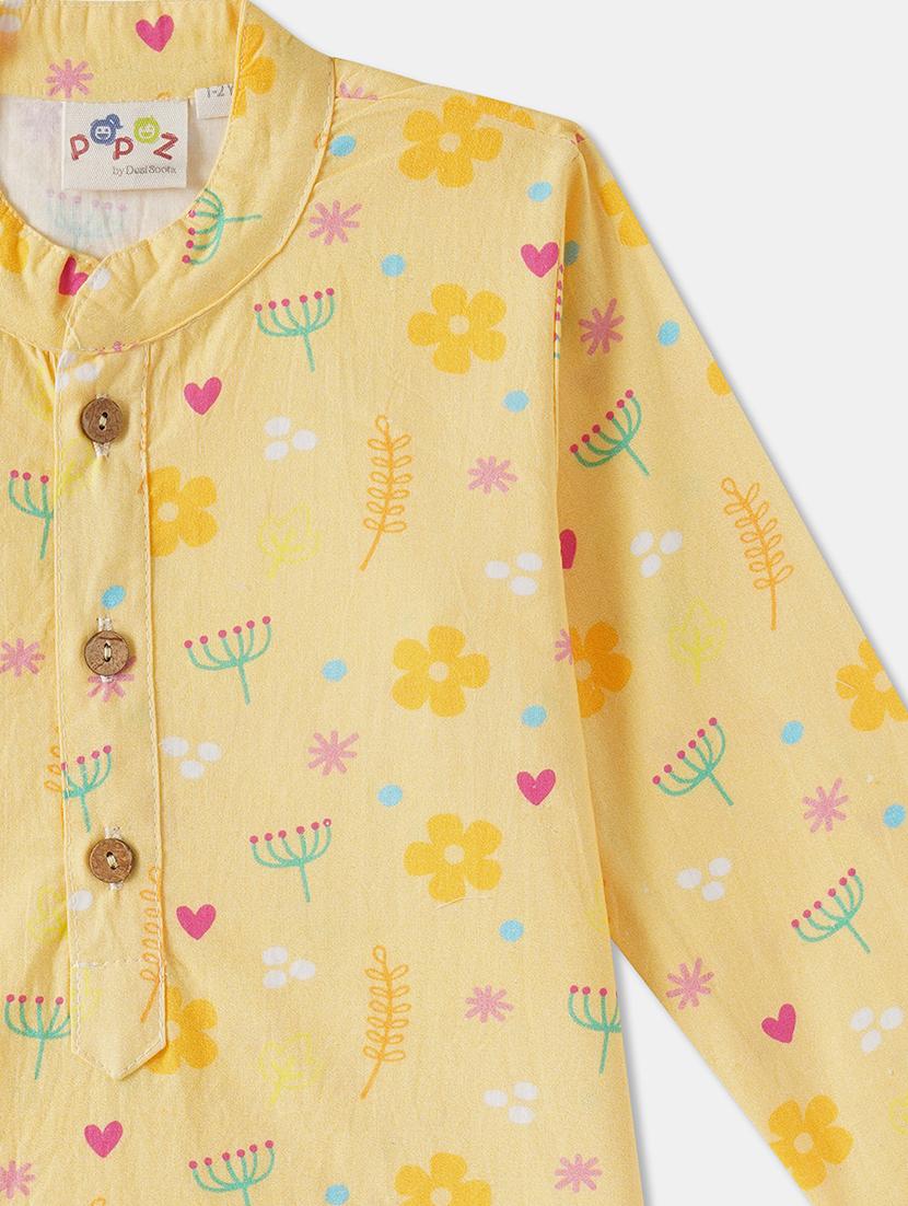 boys printed long sleeve kurta & pyjama set - 21962607 - Standard Image - 4