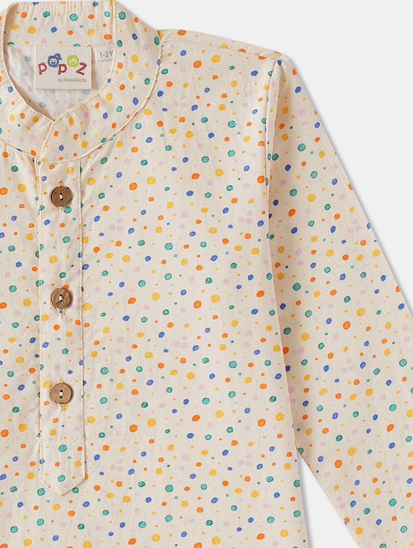 boys printed long sleeve kurta & pyjama set - 21962608 - Standard Image - 4