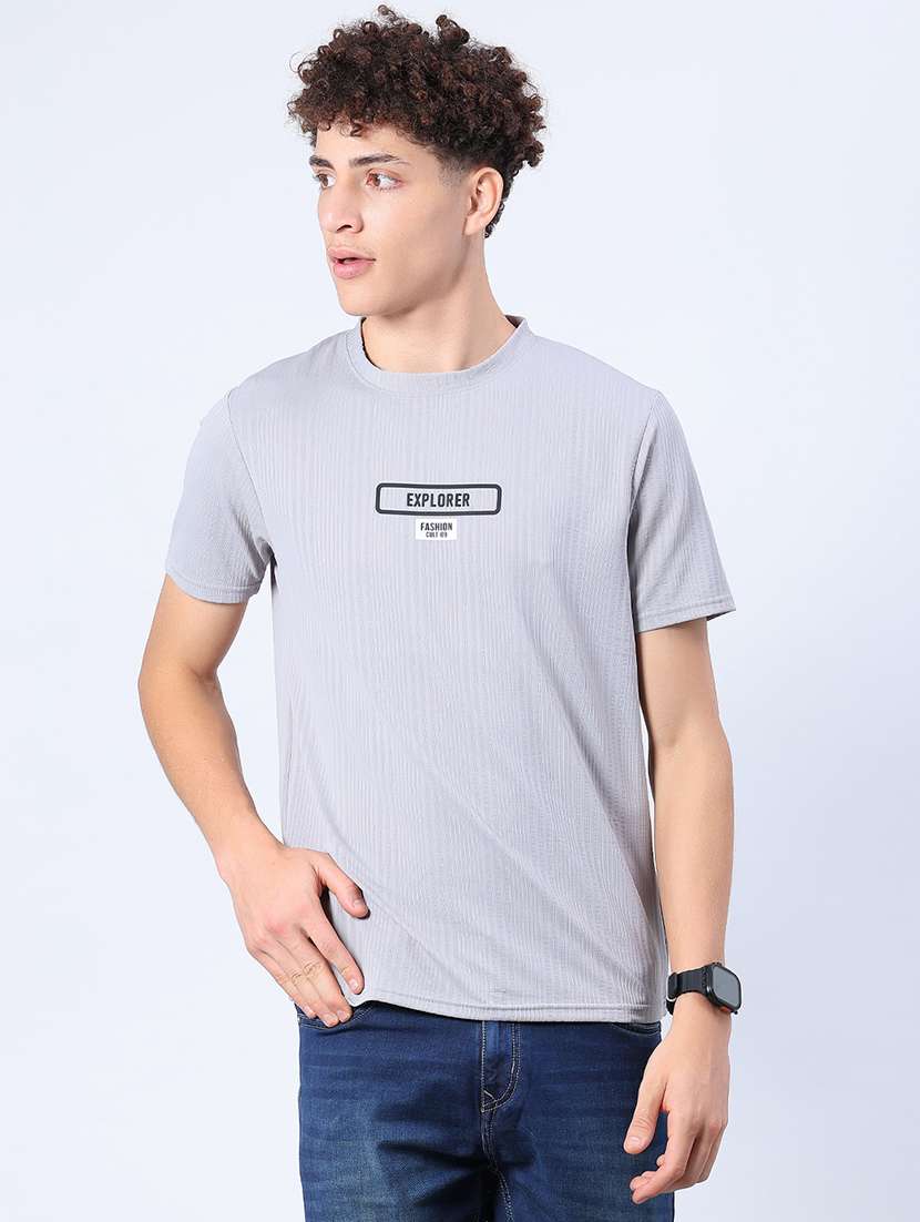 men chest print short sleeve regular fit t-shirt - 21962624 -  Standard Image - 1