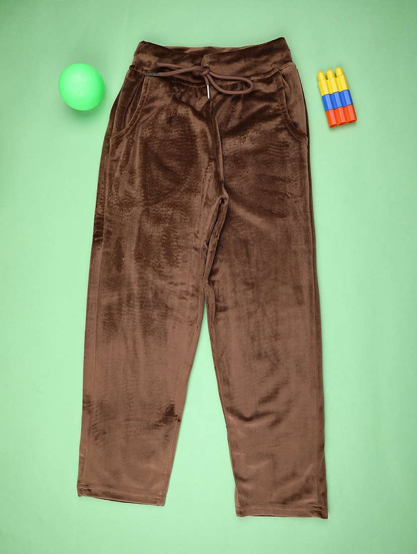 girls solid mid rise pajama