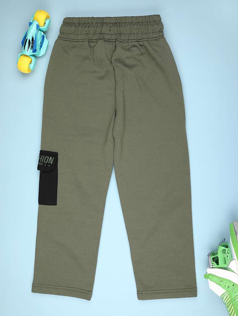 boys solid mid rise track pant - 21962768 -  Standard Image - 1