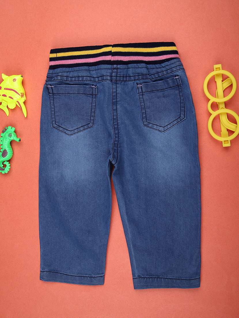 boys solid mid rise relaxed fit jeans - 21962883 -  Standard Image - 1