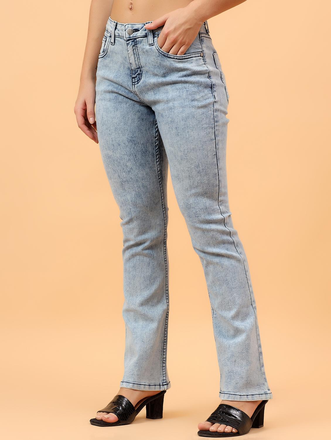 women solid mid rise straight fit jean - 21962890 -  Standard Image - 1