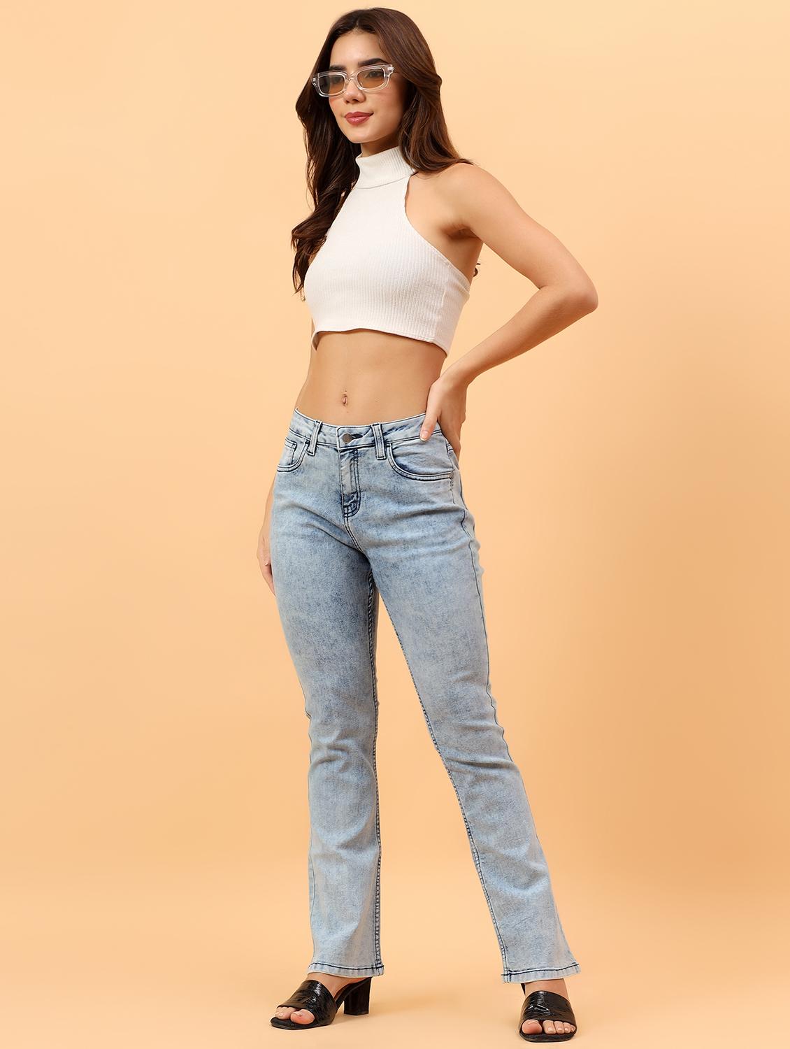 women solid mid rise straight fit jean - 21962890 - Standard Image - 4