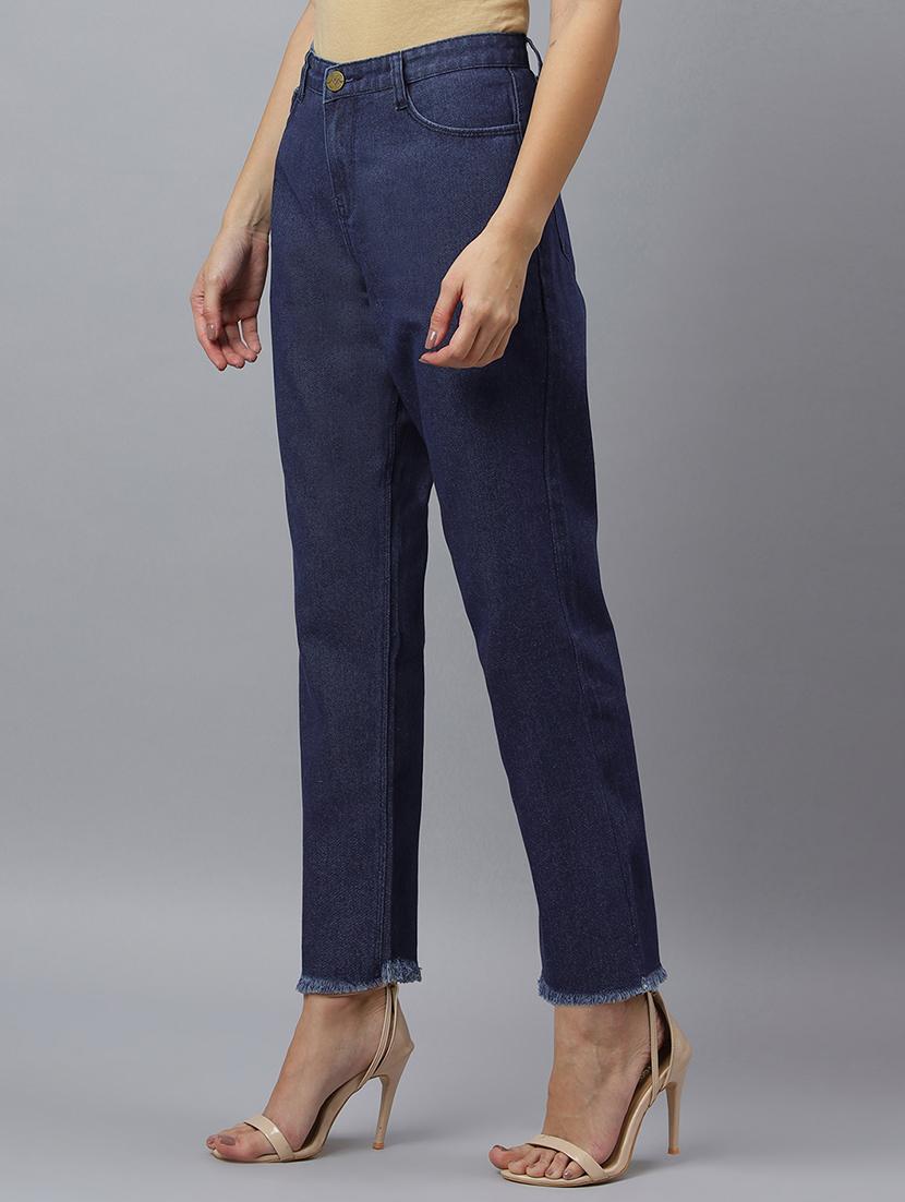 women solid mid rise straight fit jean - 21962901 -  Standard Image - 1
