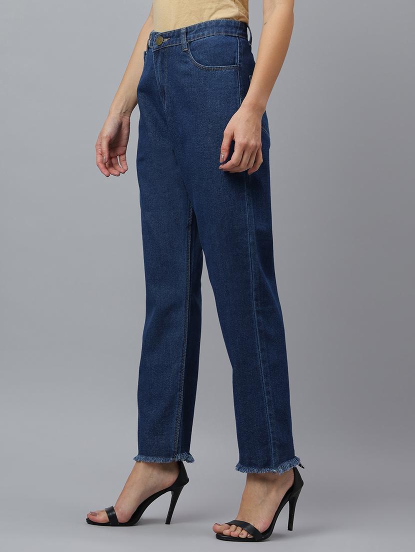 women solid mid rise straight fit jean - 21962902 -  Standard Image - 1