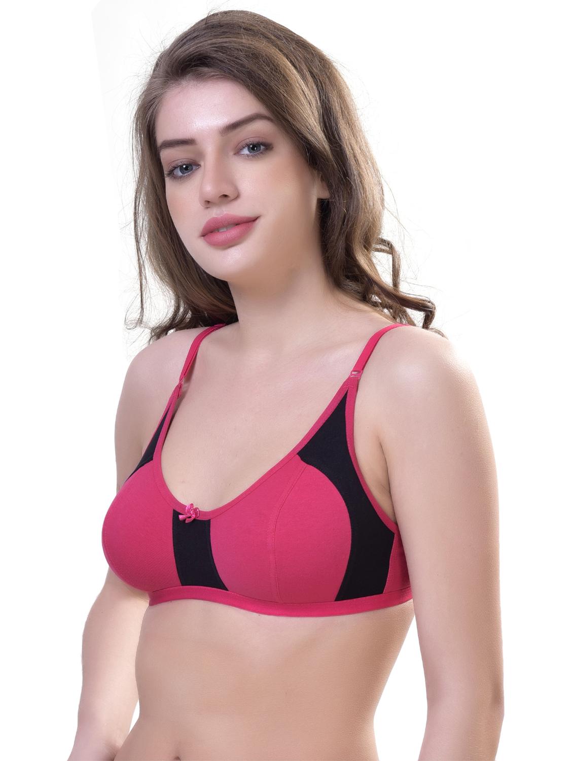 women pack of 3 color blocked non padded t-shirt bra - 21962914 -  Standard Image - 1