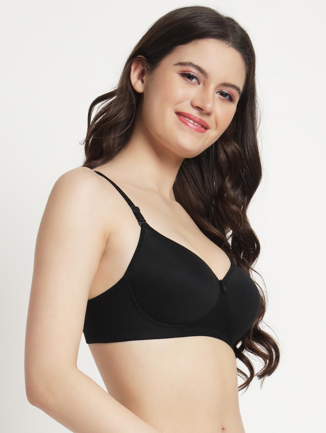women pack of 3 solid lightly padded t-shirt bra - 21962915 -  Standard Image - 1