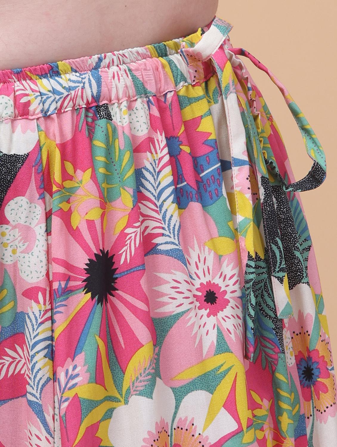 women floral print mid rise flared maxi skirt - 21962951 - Standard Image - 4