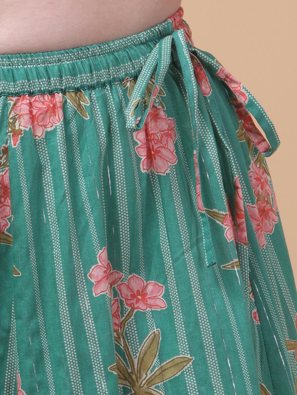 women floral print mid rise flared maxi skirt - 21962955 - Standard Image - 4