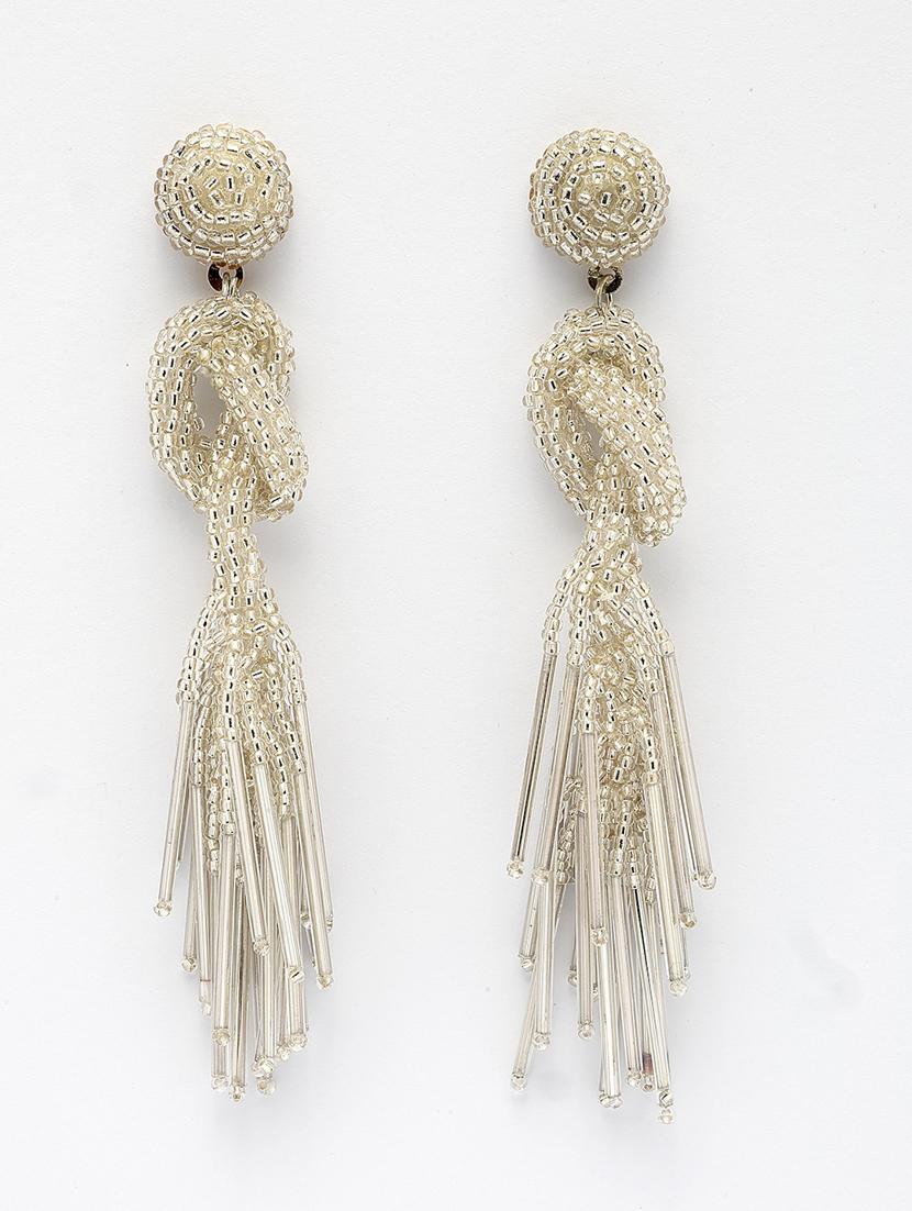 women silver drop earring - 21962959 -  Standard Image - 1