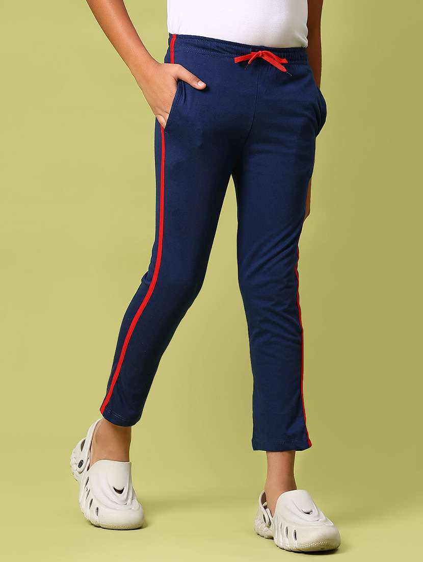 boys navy blue tapered mid rise track wear - 21962963 -  Standard Image - 1