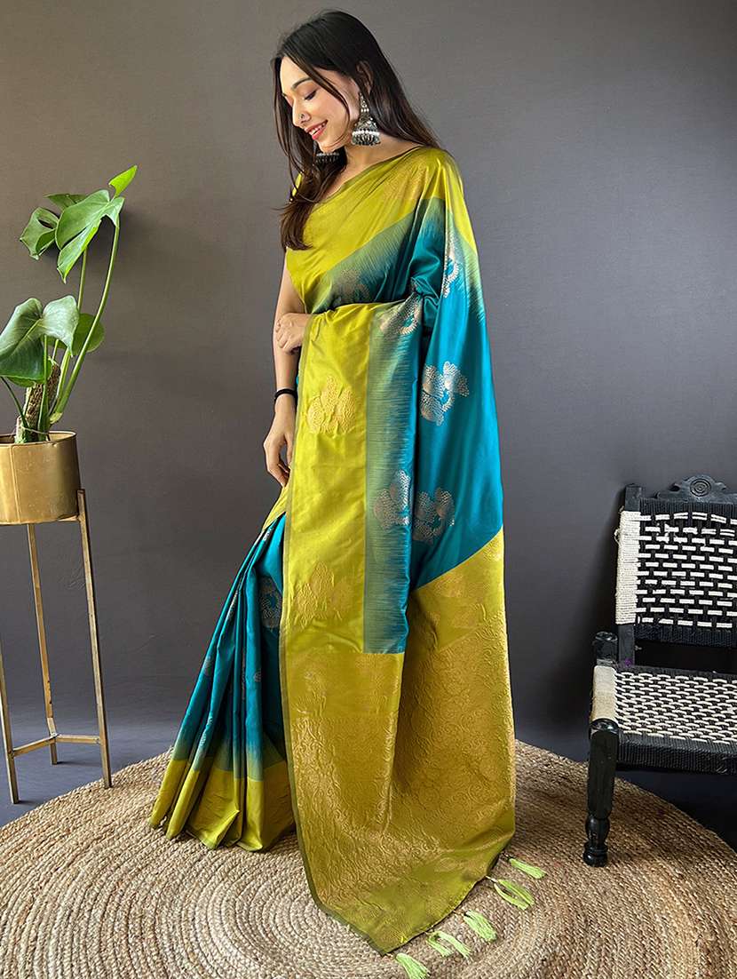 women self design bordered saree with blouse - 21963018 -  Standard Image - 1