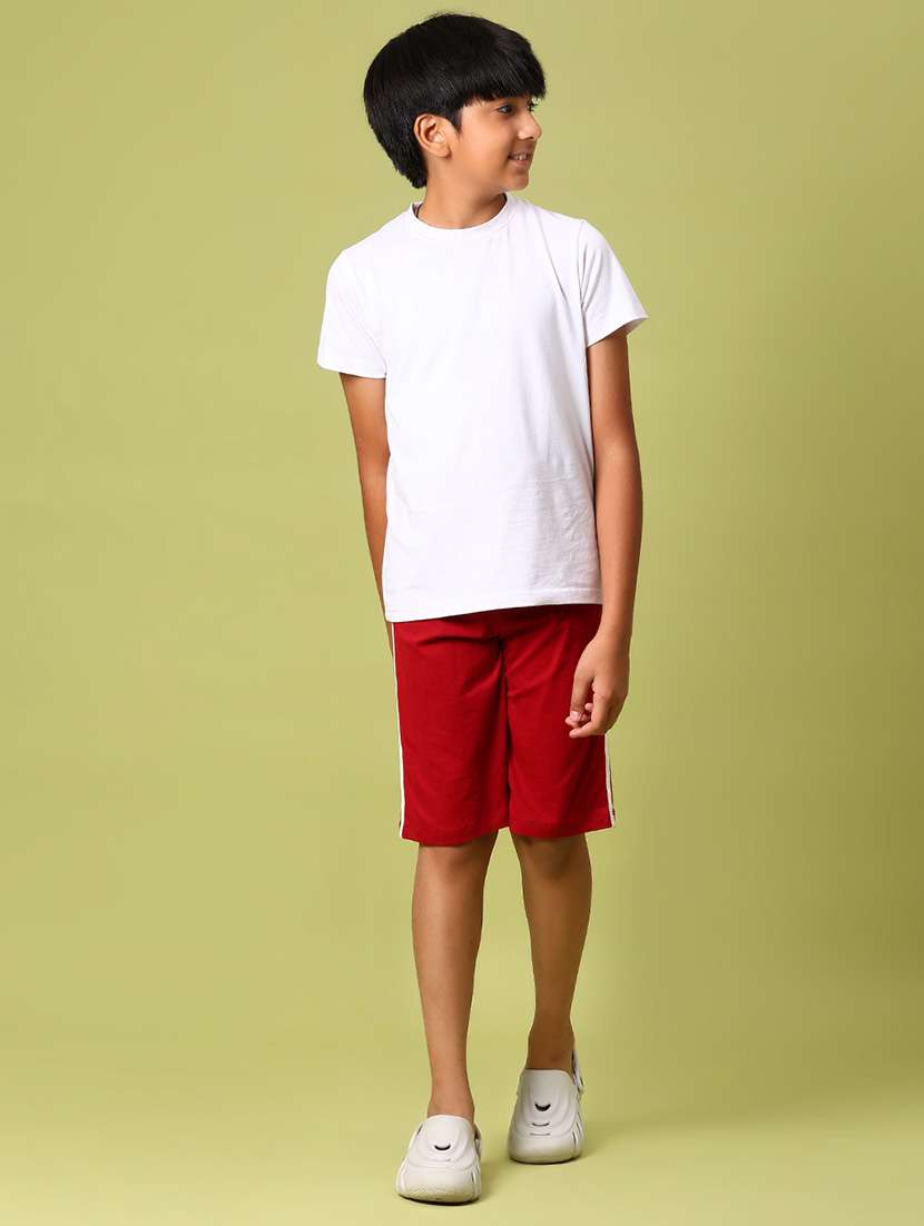 boys solid mid rise regular fit shorts  - 21963057 -  Standard Image - 4