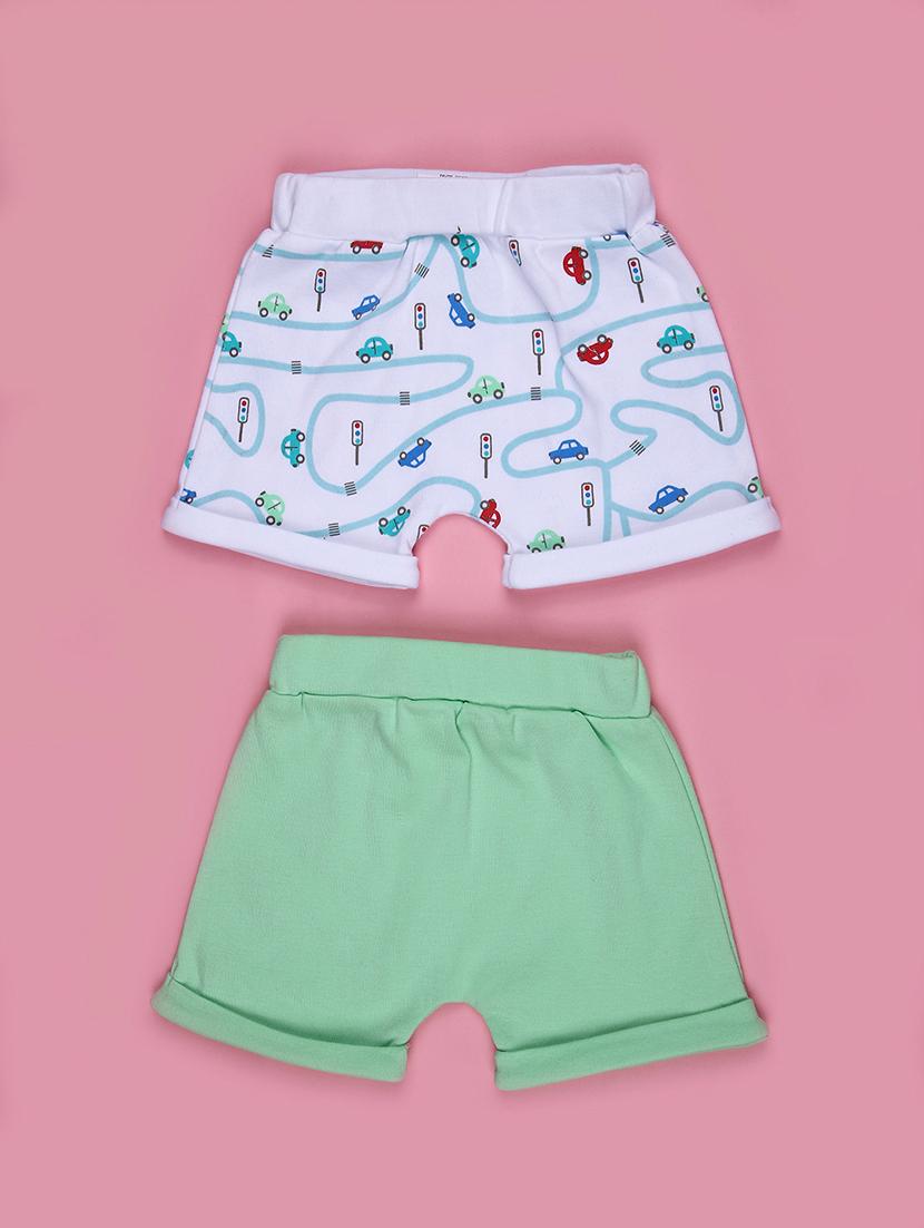 kids pack of 2 printed mid rise shorts - 21963059 - Standard Image - 1