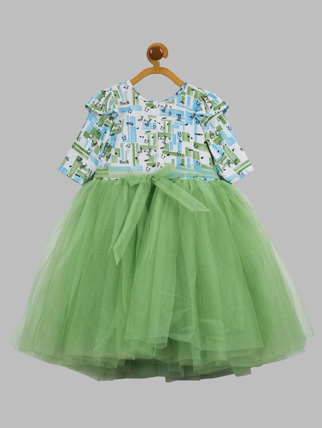 girls printed short sleeve fit & flare dress - 21963188 -  Standard Image - 1