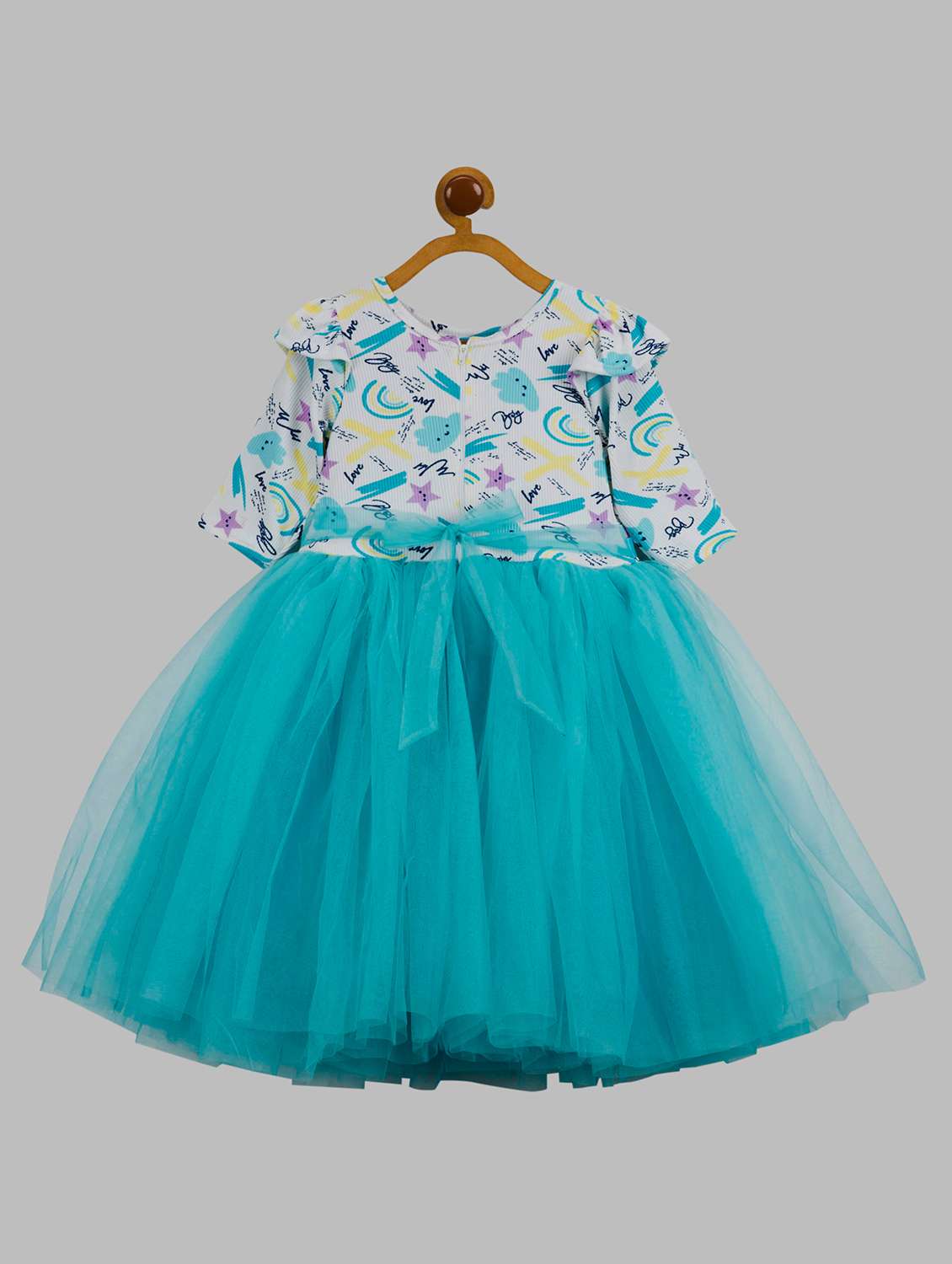 girls printed short sleeve fit & flare dress - 21963192 -  Standard Image - 1