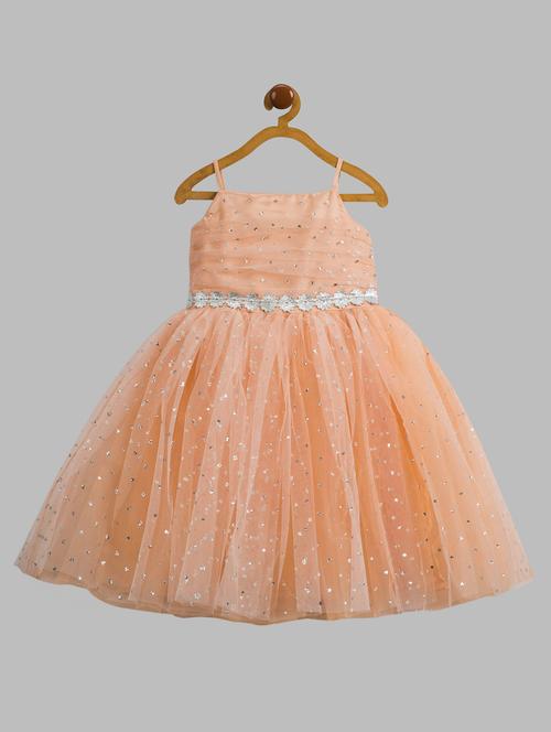 girls embellished shoulder strap fit & flare dress - 21963196 -  Standard Image - 0