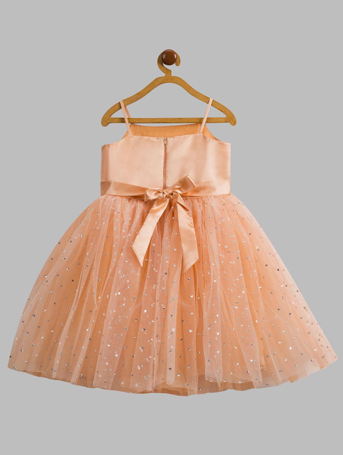 girls embellished shoulder strap fit & flare dress - 21963196 - Standard Image - 1