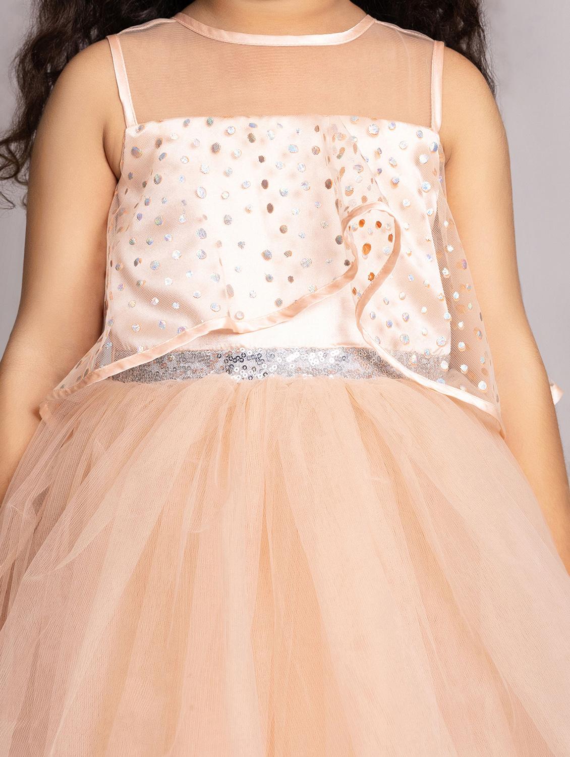 girls self designed sleeveless high low dress - 21963202 - Standard Image - 4