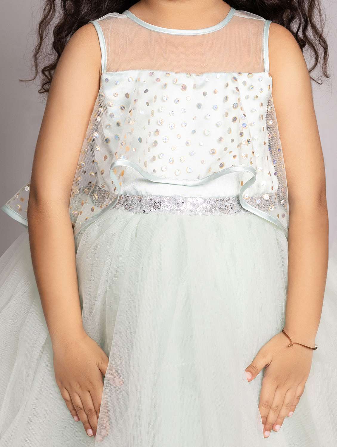 girls self designed sleeveless high low dress - 21963204 -  Standard Image - 4