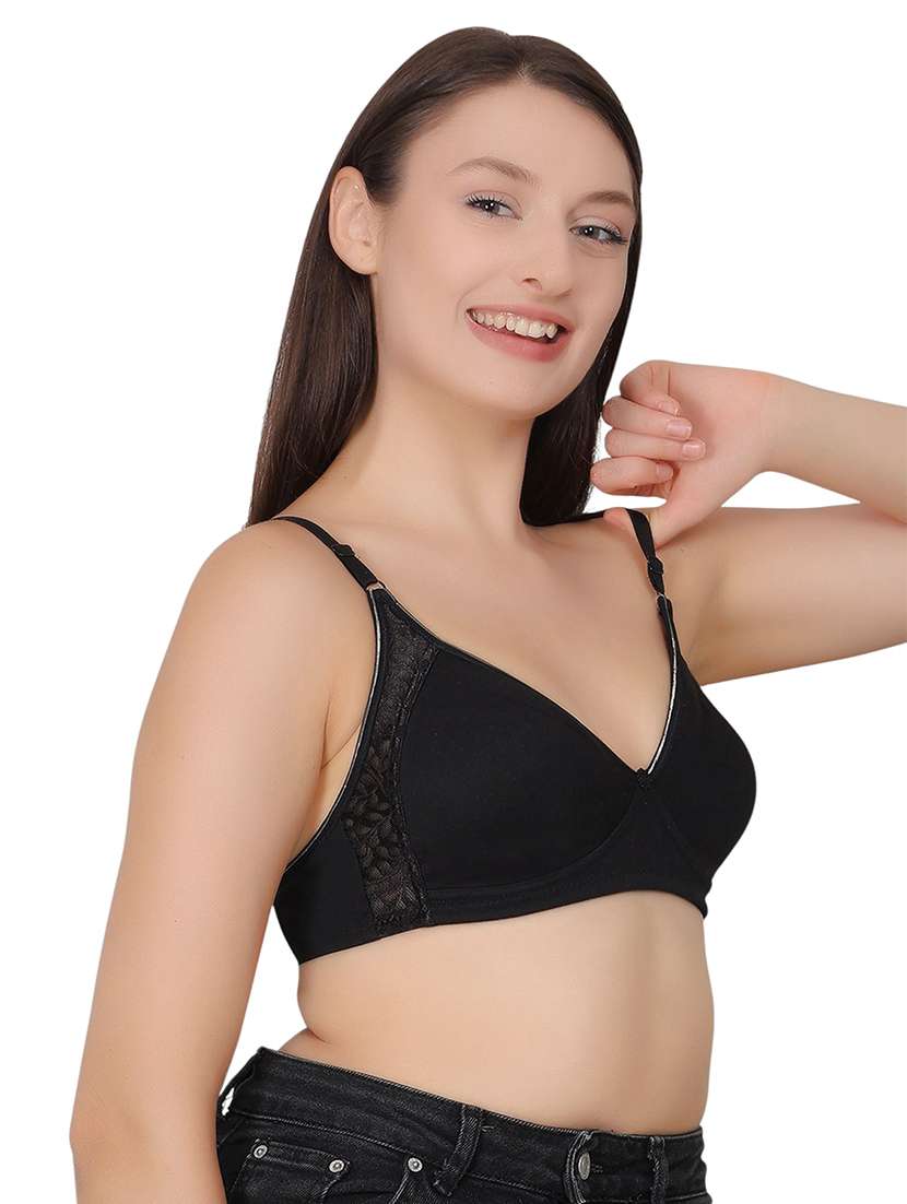 women solid lightly padded t-shirt bra - 21963210 - Standard Image - 1