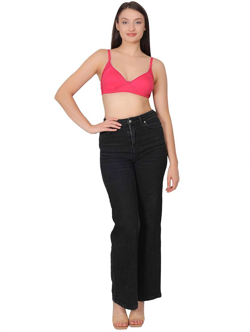 women solid lightly padded t-shirt bra - 21963211 - Standard Image - 4