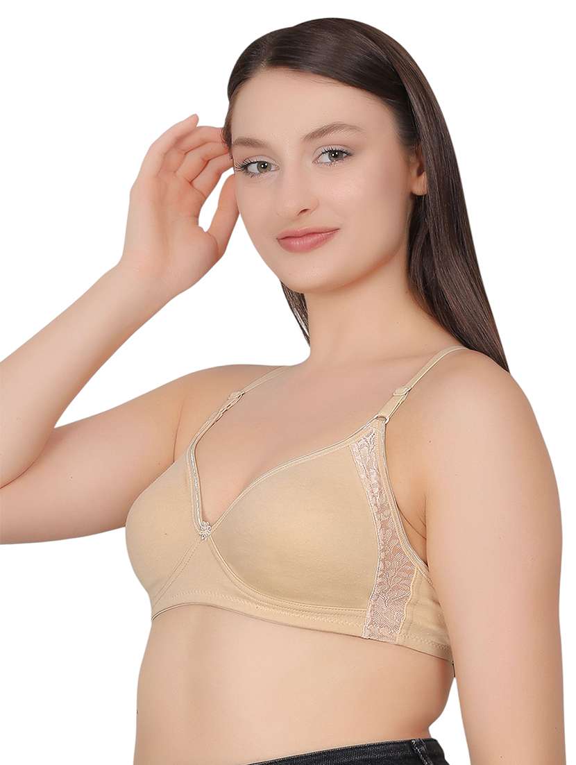 women solid lightly padded t-shirt bra - 21963214 - Standard Image - 1