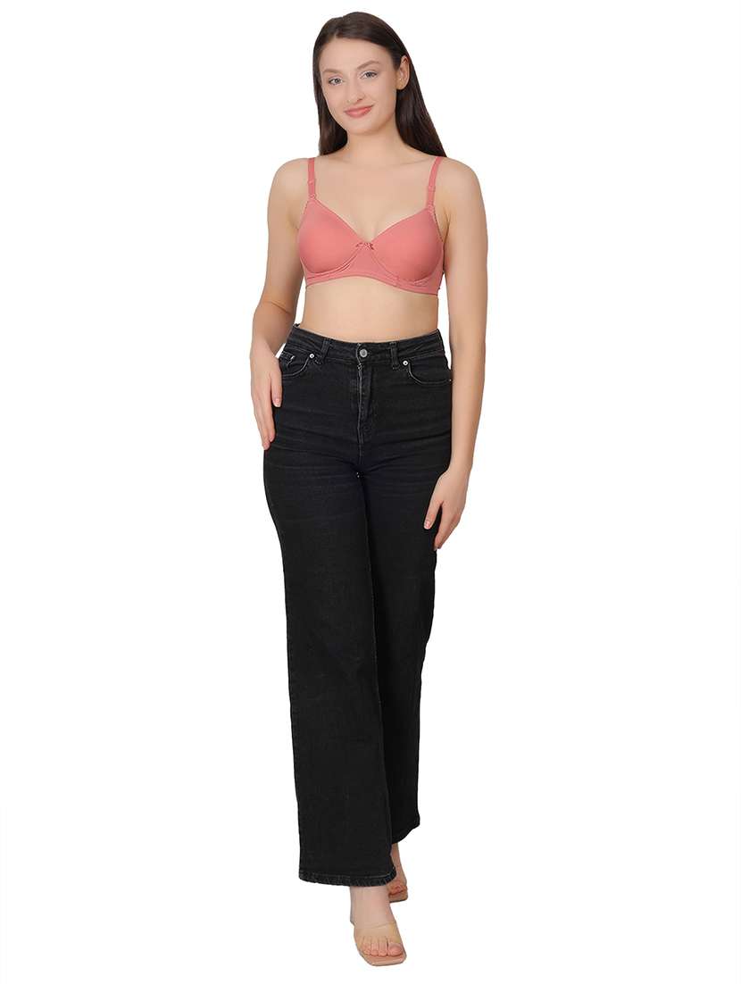 women solid lightly padded t-shirt bra - 21963236 - Standard Image - 4