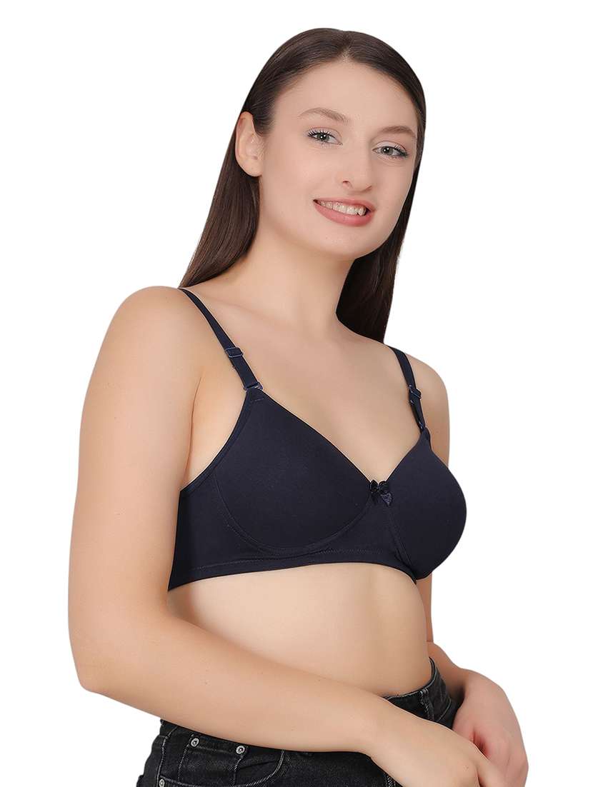 women solid lightly padded t-shirt bra - 21963243 -  Standard Image - 1