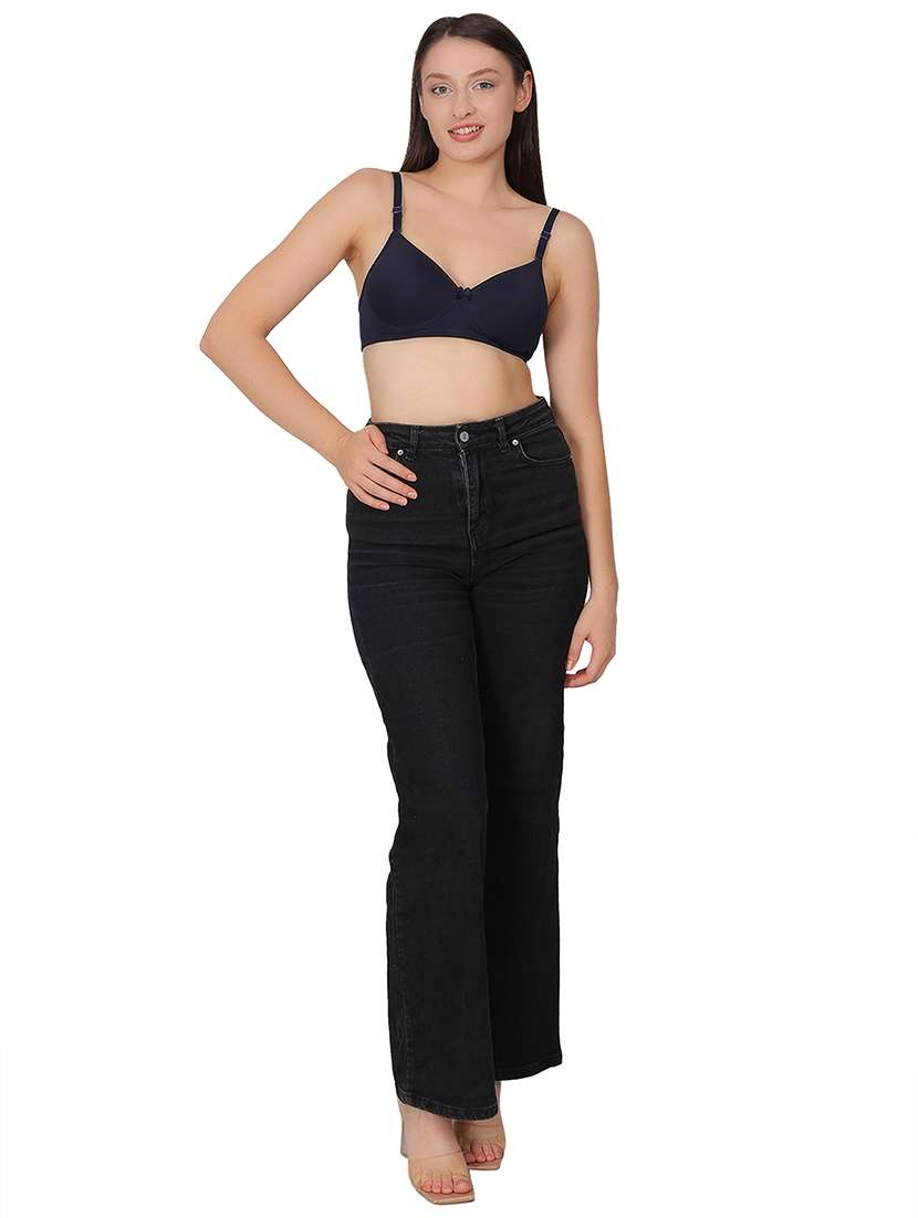 women solid lightly padded t-shirt bra - 21963243 -  Standard Image - 4