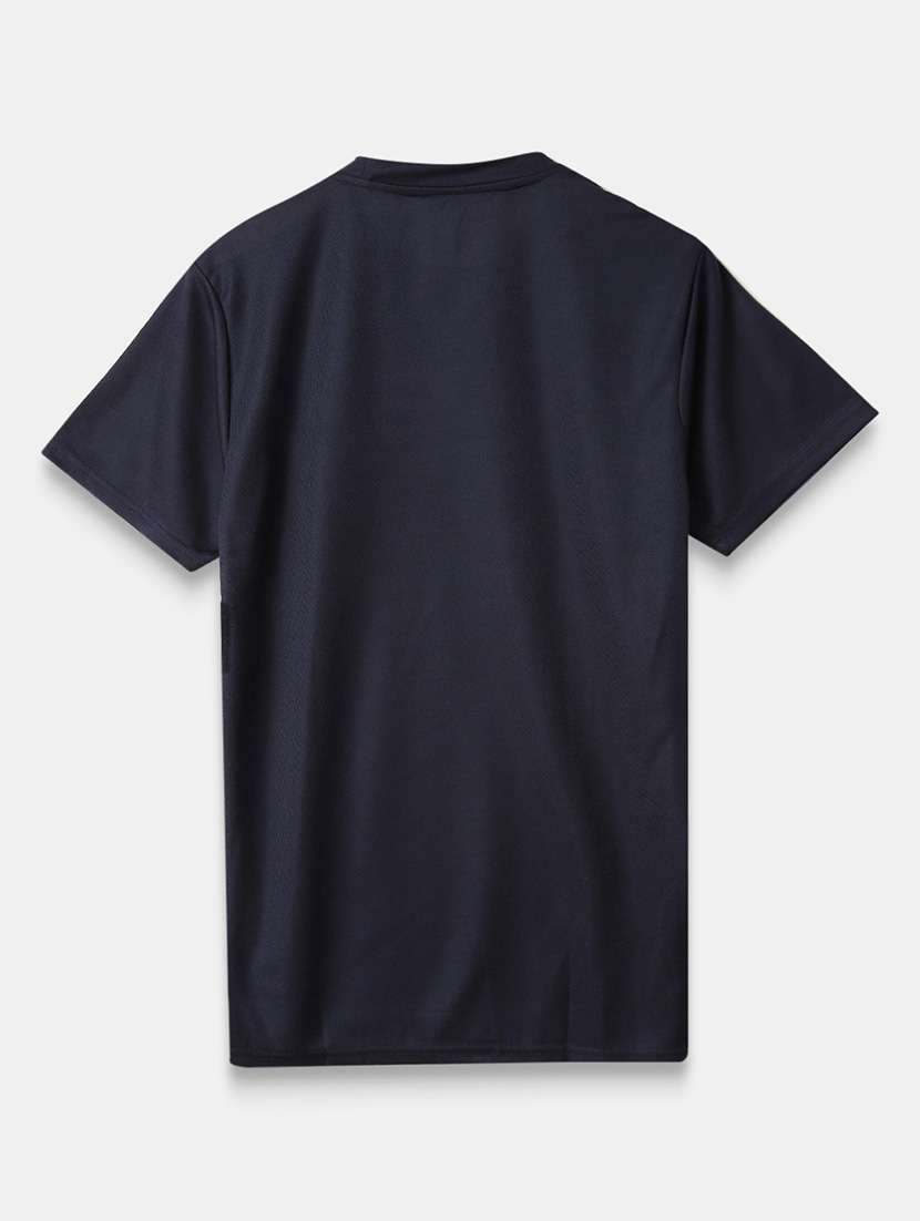 men navy blue solid short sleeve t-shirt - 21963960 -  Standard Image - 1