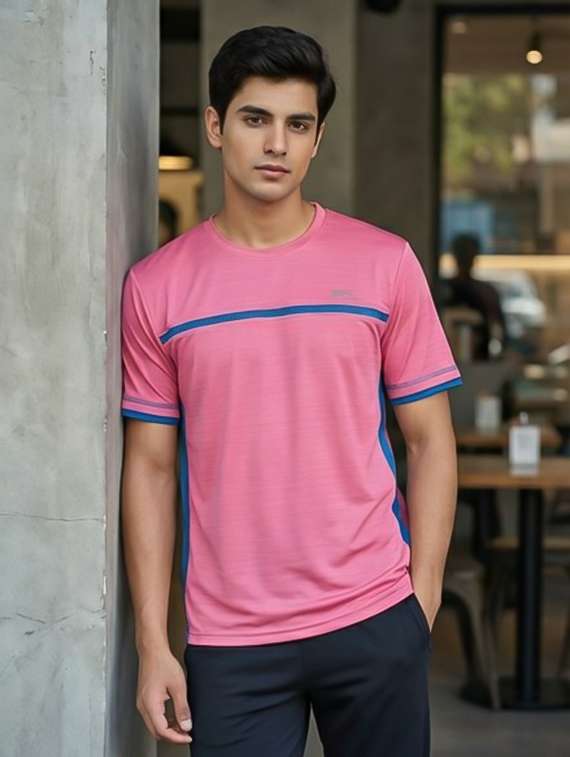 men striped short sleeve regular fit t-shirt