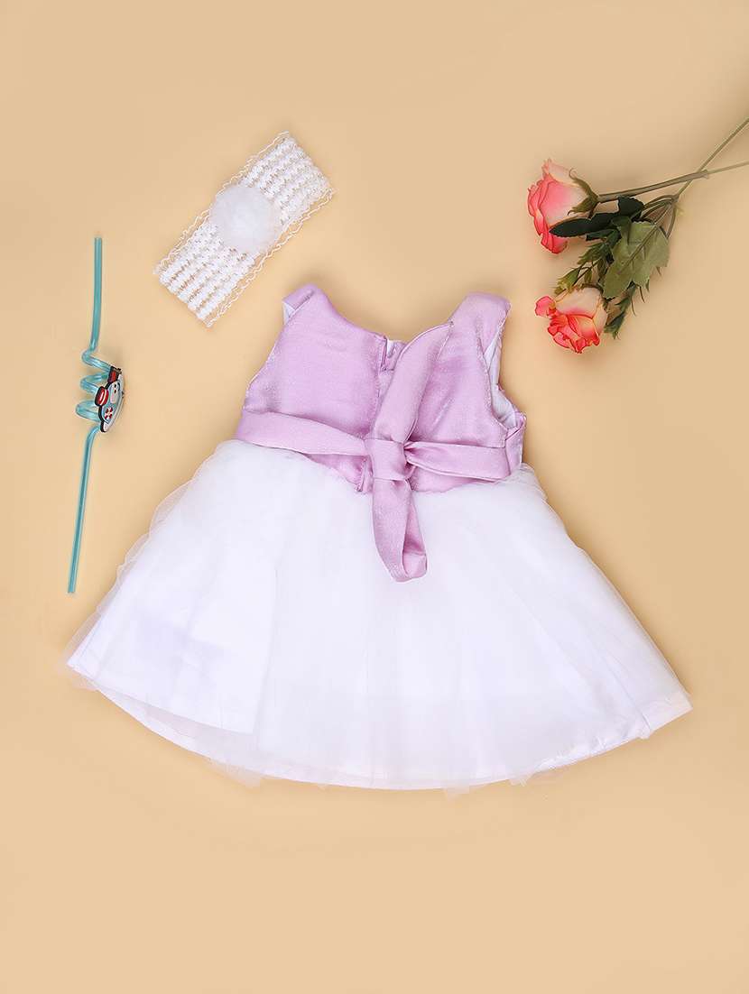 girls solid sleeveless frock - 21964240 -  Standard Image - 1